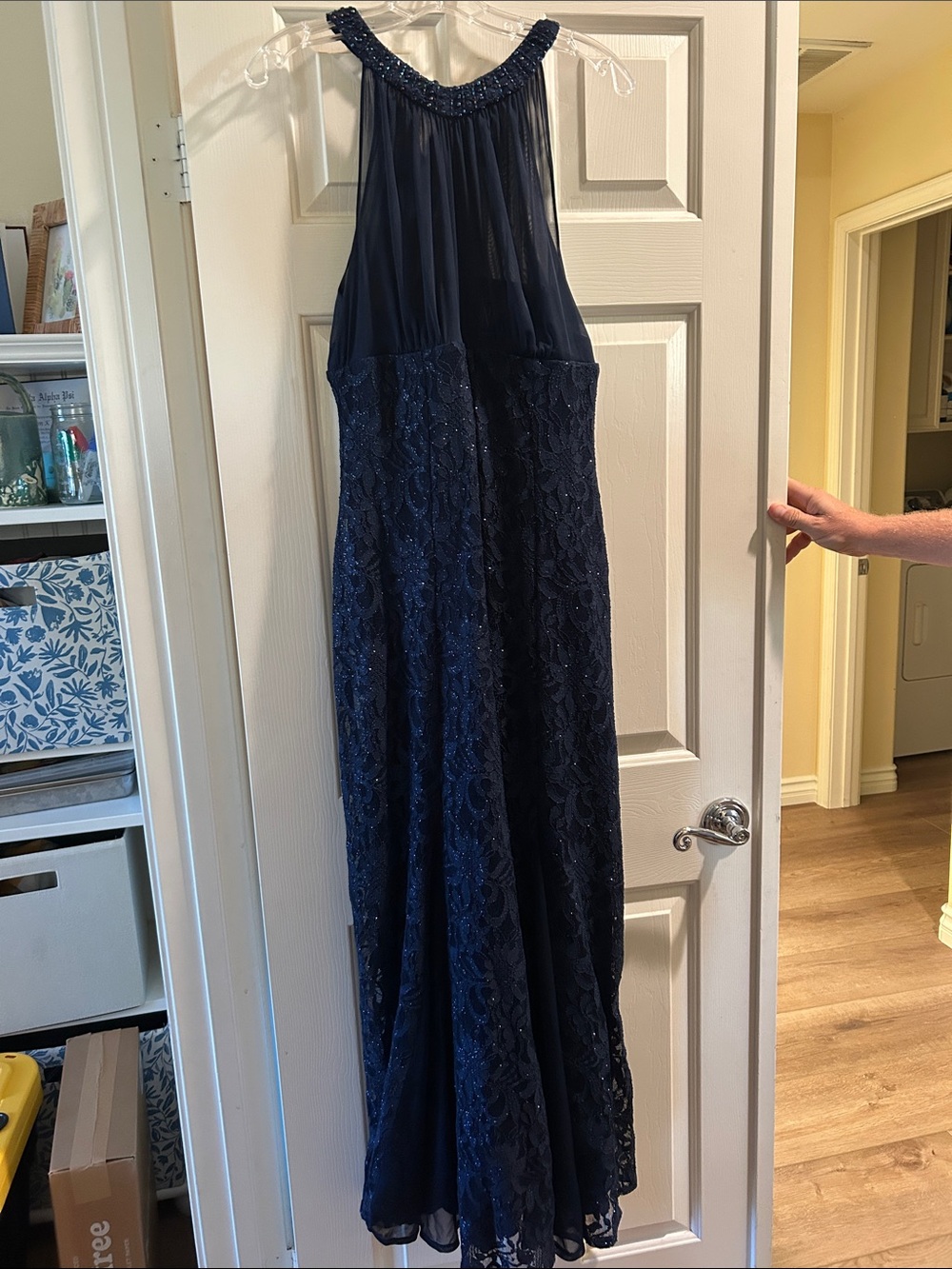 Navy blue prom dress
